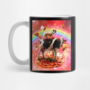 Space Pug Riding Cow Unicorn - Pizza & Taco Mug